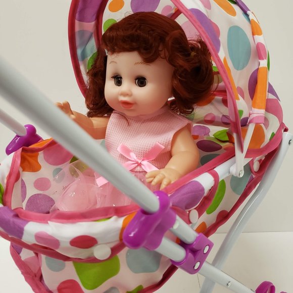 New Doll Pram with 16" Doll and Accessories - Picture 7 of 16
